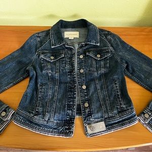 Anthro Pilcro and the Letterpress Acid Wash Cropped Denim Jacket